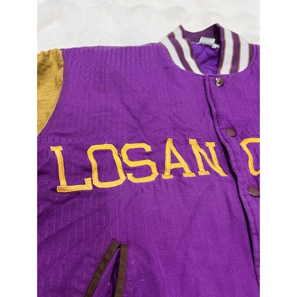 VINTAGE Los Angeles Lakers  Womens Medium Eurosilk Varsity Style - Picture 2 of 9